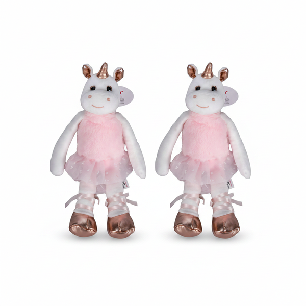 Plush Unicorn Toy with Tutu - 53cm Colorful Stuffed Animal - 2 Pack