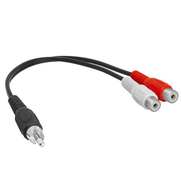 SlingTech One RCA Mono Male to Two RCA Stereo Female Y-Cable
