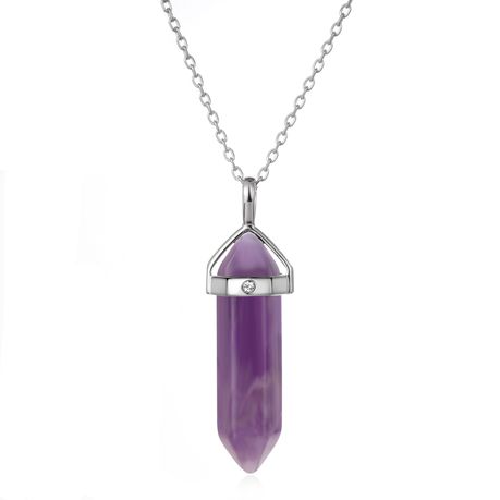 Fake on sale amethyst necklace