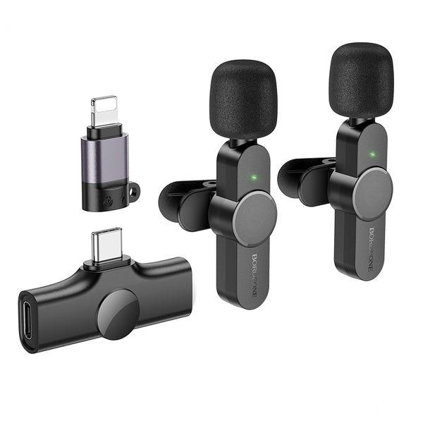 Trophy lavalier wireless digital Microphone Compatible with iPhone /Type C BFK12 BY ( GD )