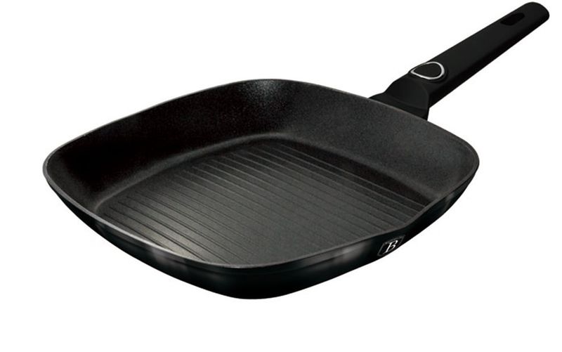Berlinger Haus 28cm Titan Pro Non-Stick Grill Pan - Black Vantage
