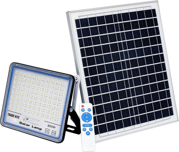 Trade Kite 800W Solar LED Floodlight with Remote - Waterproof | LEDs Light