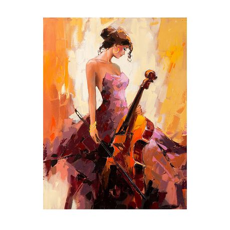 DIY Diamond painting Art Kit - Cello player Image