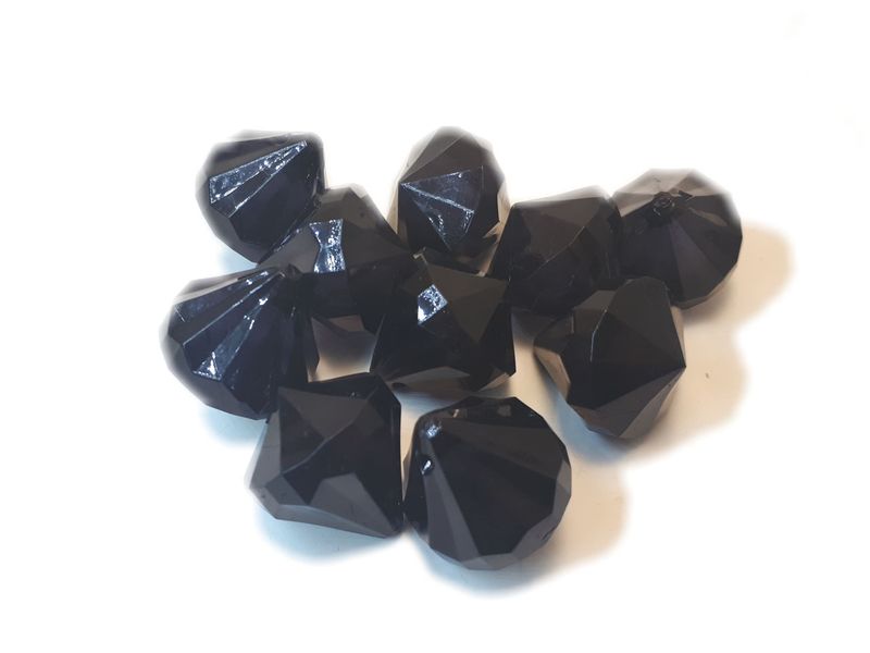BEAD COOL - Diamond Shape Black -40pcs (25mm)
