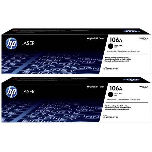 HP 106A Black Original Laser toner Cartridge x 2