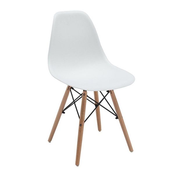 Childrens Wooden Leg Chair - White