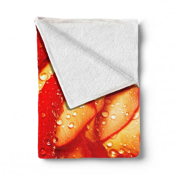 Roses Are Red Light Weight Fleece Blanket By Annette Heymans