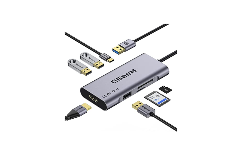QGEEM 7-IN-1 USB 3.0 HUB Docking Station
