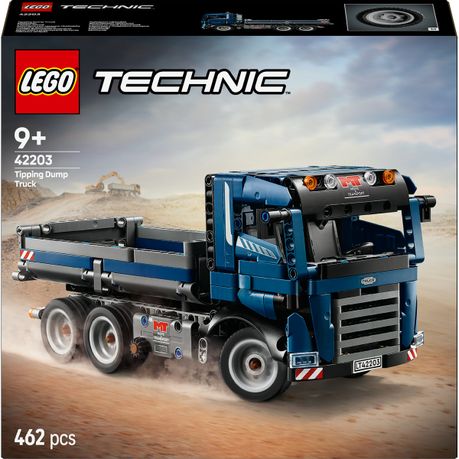 LEGO® Technic Tipping Dump Truck Toy, Blue Construction Vehicle Set 42203 Image