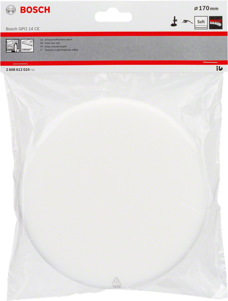 Foam disc (white) polisher 170 mm