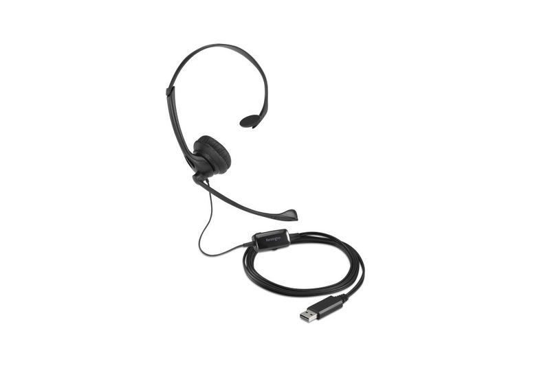 Kensington Classic USB-A (Single Ear Headset) with Microphone and Volume Control - Black