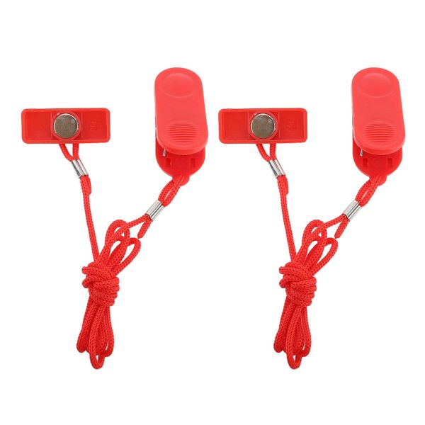 2 Pieces Treadmill Magnetic Lock Emergency Stop Switch