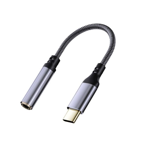 USB-C to 3.5mm Audio Adapter Compatible with iPhone 15/16/17 Samsung Huawei