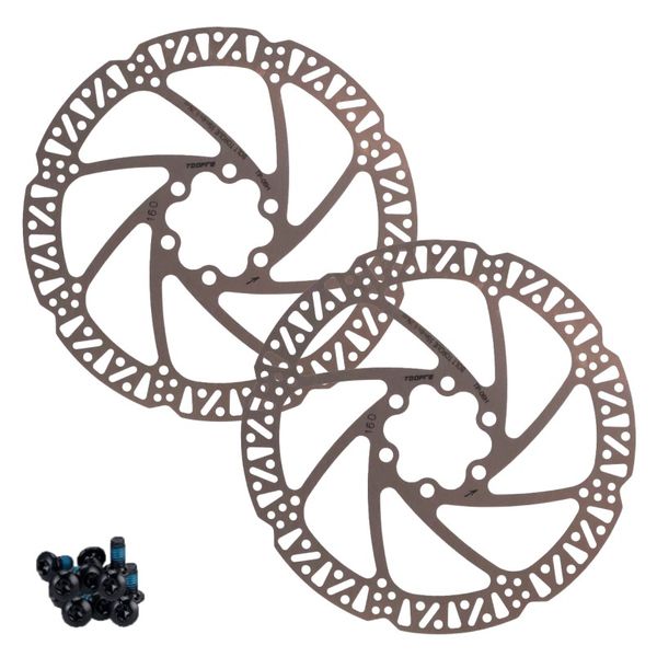 Toopre 160mm 6 Bolt Bicycle Disc Brake Rotor - Twin Pack - Style 06