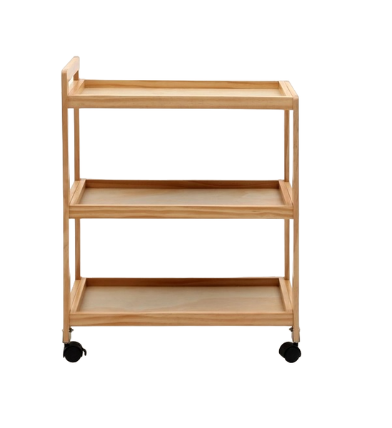 3-Tier Wooden Serve Ware Trolley