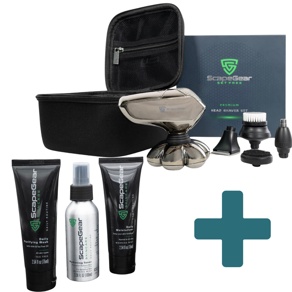 ScapeGear Premium Head Shaver and Daily Skincare Routine