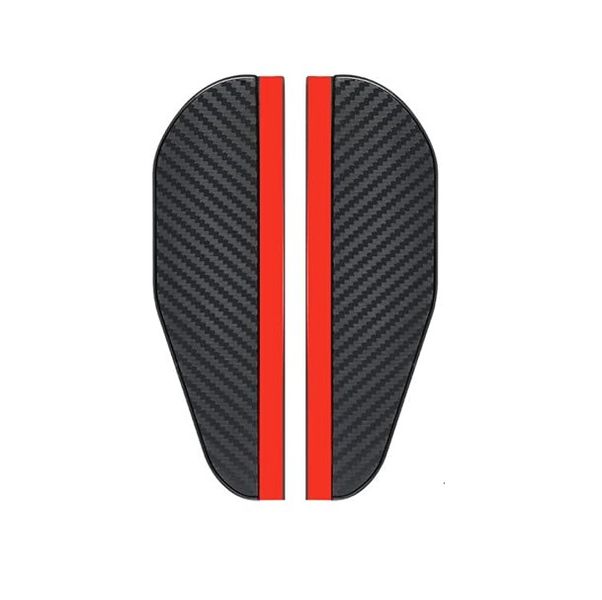 Universal Car Side Mirror Rainproof Cover Visor Shield Carbon Fibre Black