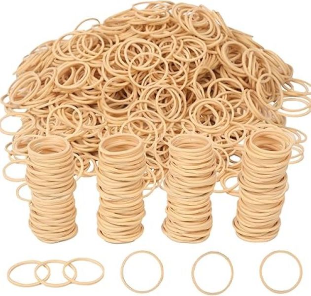 Size 12 Beige Rubber Bands - 100g Pack | Strong &amp; Stretchable (1.8"x1/16")