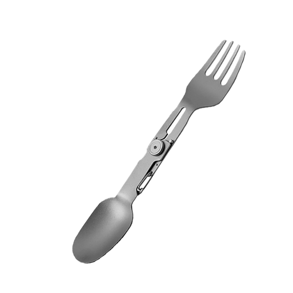 Pure Titanium Outdoor Cutlery Foldable Portable Travel Fork Spoon