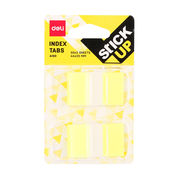 Deli Index Tab (44x25mm) Yellow