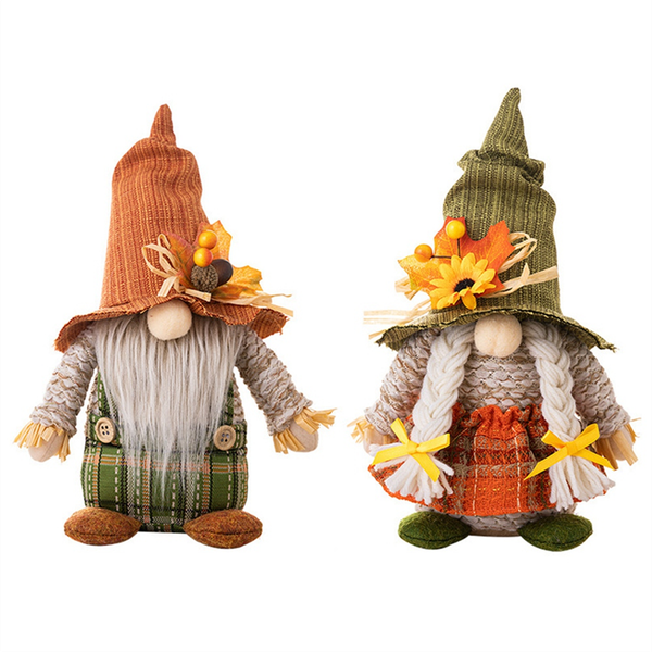 Fall Gnome Pumpkin Sunflower Swedish Dwarf for Christmas Autumn