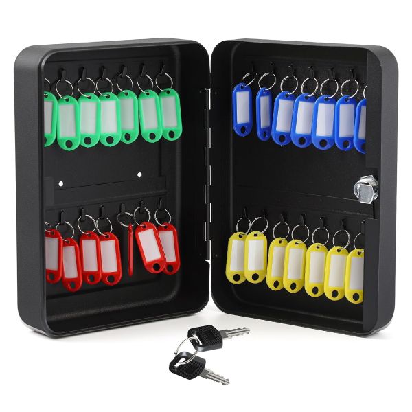 Key Cabinet - Holds 48 Keys,Wall Mount Management Box with Combination Lock