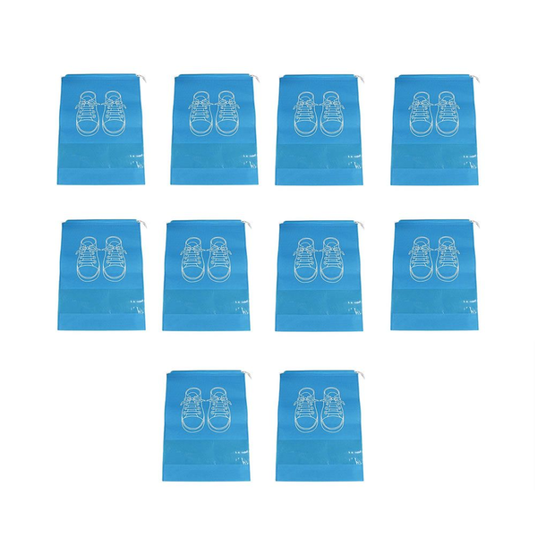 Set of 10 32 x 44cm Dustproof Non-Woven Waterproof Shoe Bag