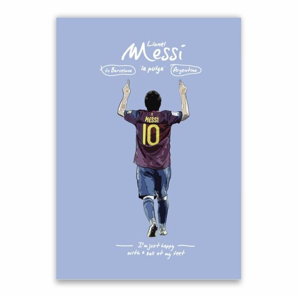 Lionel Messi Cartoon Poster - A1