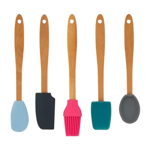 Multicoloured Silicone Baking Utensil Set 5 Piece