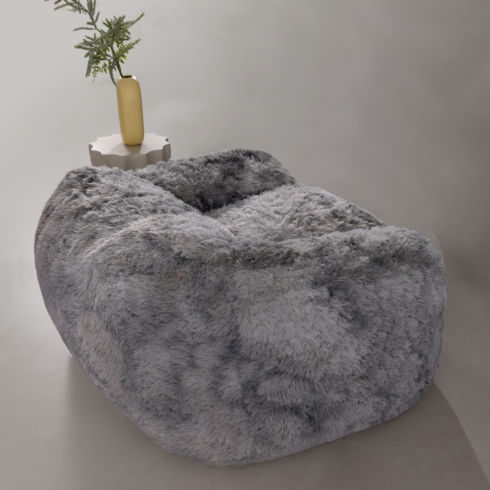 Shaggy Faux Fur Single Sofa Chair Compressed Roll-Pack No Assembly