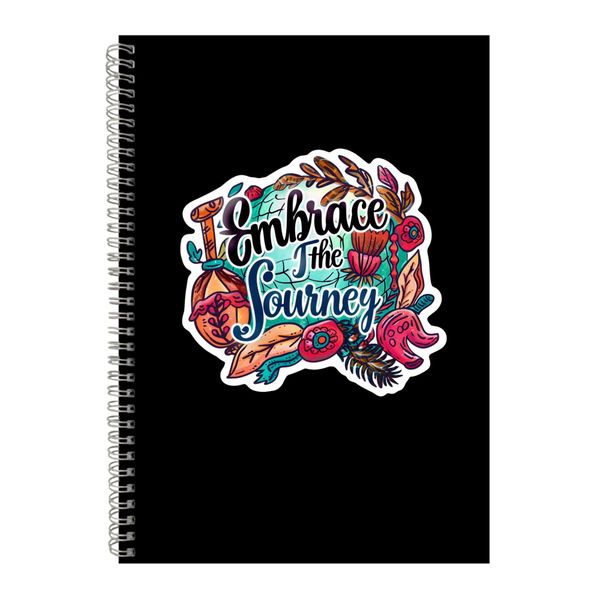 Journey A4 Notebook Spiral and Lined Motivational Saying Graphic Notepad185