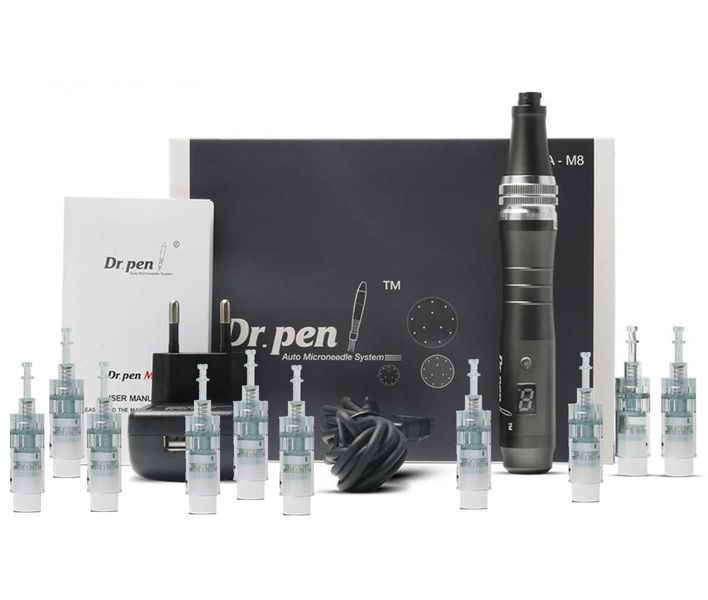 Dr Pen Ultima M8 Latest Version Wireless With 10 x 16pin Needle Cartridges