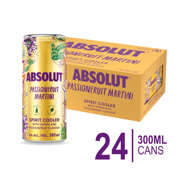 Absolut Passion Fruit Martini Cocktail 24 x 300ml