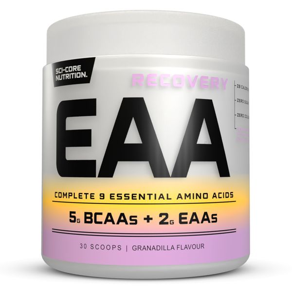 Recovery EAAs + BCAAs-Complete 9 Amino Acids-30 Servings-Granadilla Flavour