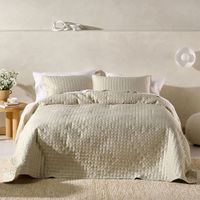 Linen House Quilted Coverlet with 2 Pillowcases - Verona