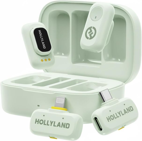 Hollyland Lark A1 Combo 2-Person Wireless Microphone System - Mint Green