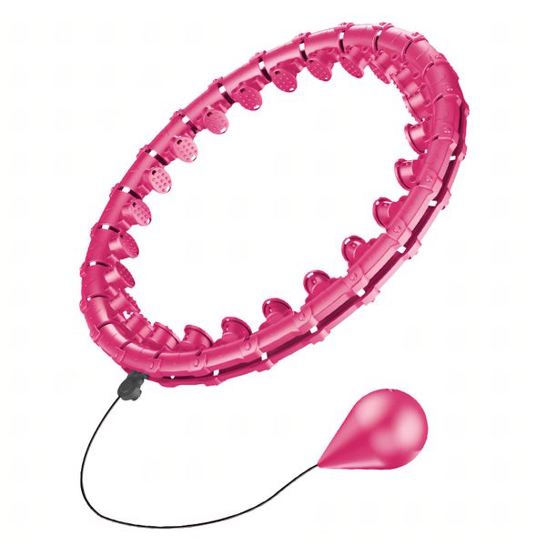 30 Knots Smart Weighted Hoop Plus Size for Effortless Weight Loss - Pink