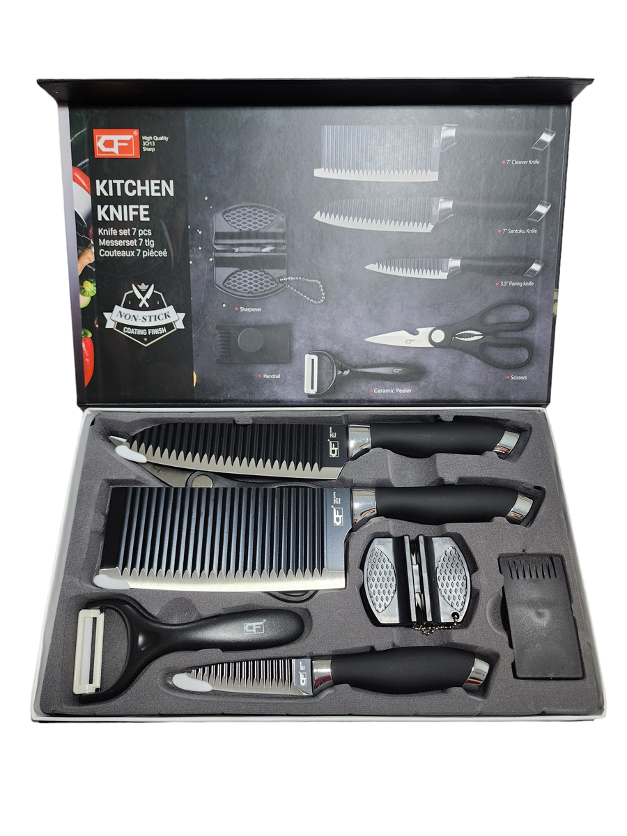 Black kitchen Knife Set 7 piece | Shop Today. Get it Tomorrow