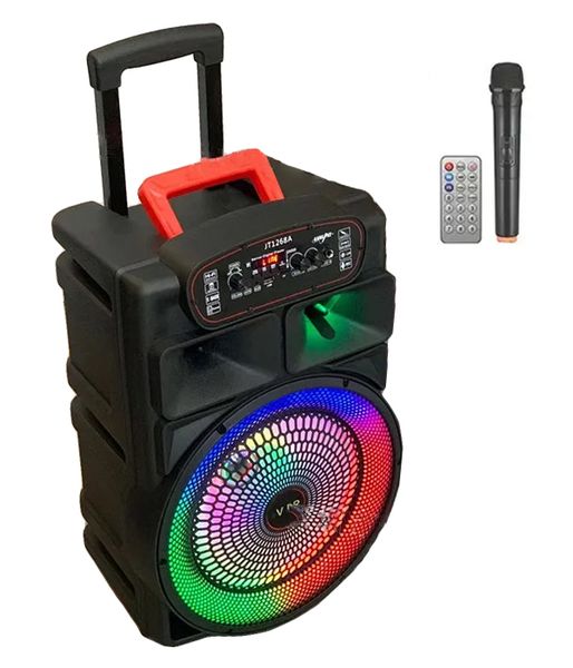 12 inch Portable Karaoke Speaker with Wireless Mic+Remote jt1268