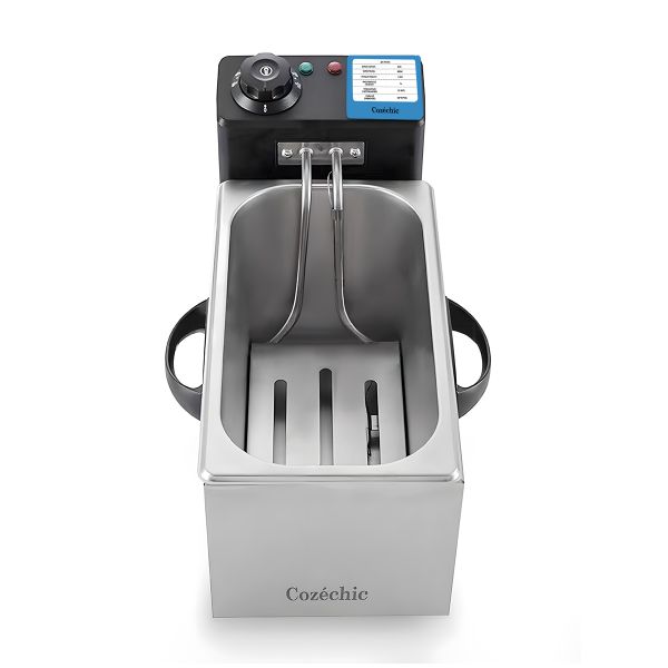 Cozéchic - 2000W Electric Fryer for Chips 4L Deep Fryer with Temp Control