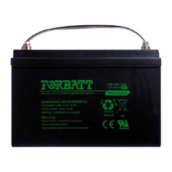 12V 100Ah VRLA GEL Forbatt Household and Security Battery