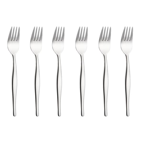 6 Piece Table Fork Slimline - Silver