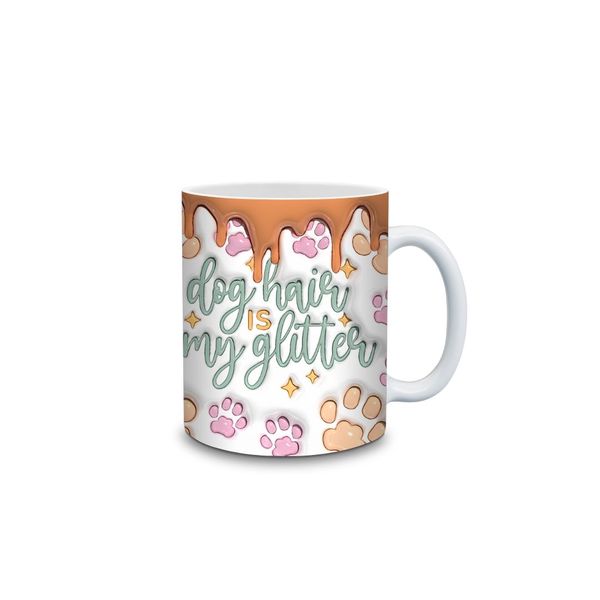 3D Dog Hair is My Glitter Mug