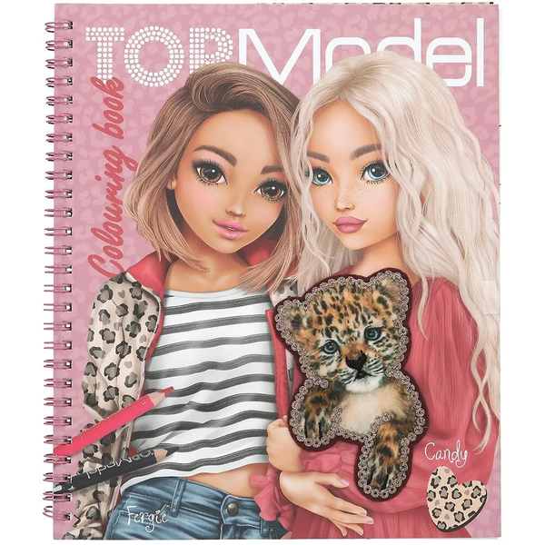 Top Model Colouring Book Sequins Cub (2 x girls with cub)