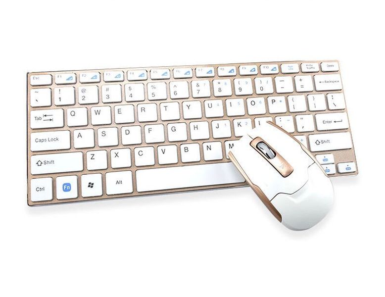 Slim Aluminum Wireless Keyboard And Mouse Set For Computer