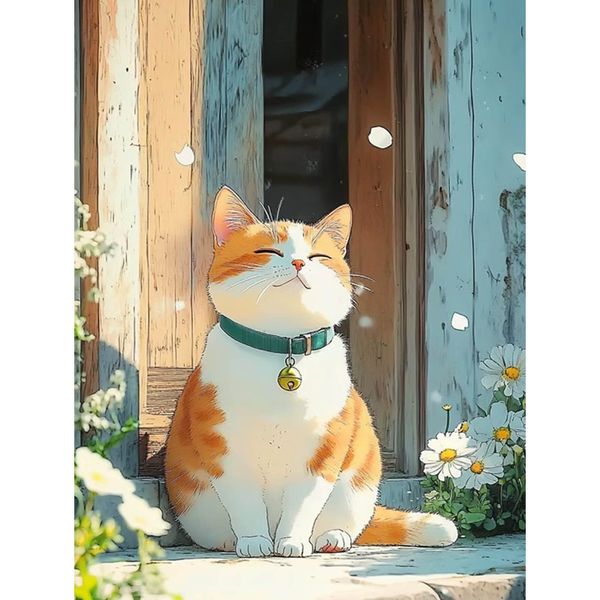 Yellow Cat Diamond Kit, Unframed, Perfect Holiday Gift