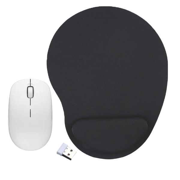 Ergonomic Gel Mouse Pad and Ezra Wireless Mouse