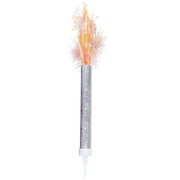 Ice Fountain Candles Silver With Silver Flame 2 Per Pack Buy Online