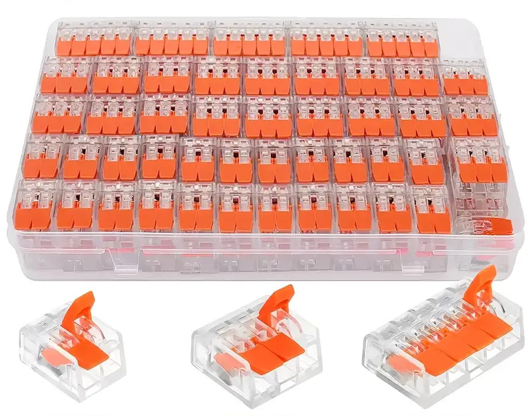 95 Pieces Electrical Quick Couplings w/Lever Electrical Domino Terminal Blocks