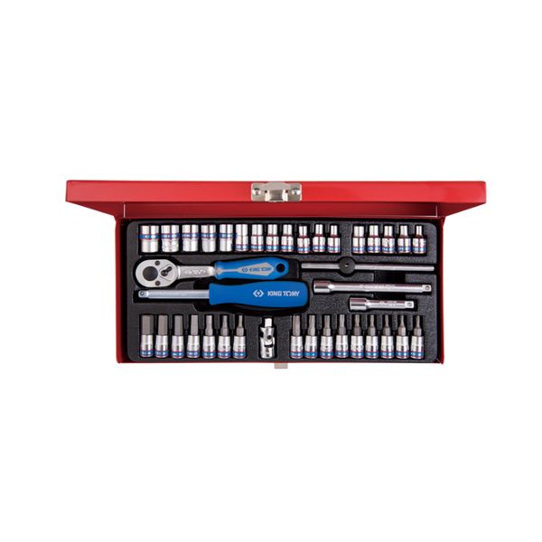 King Tony 39 PC. 1/4" DR. 6 Point Socket Wrench Set